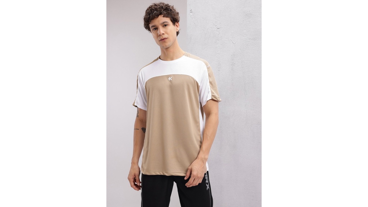 HRX by Hrithik Roshan Drop-Shoulder Sleeves Rapid-Dry Running T-shirt