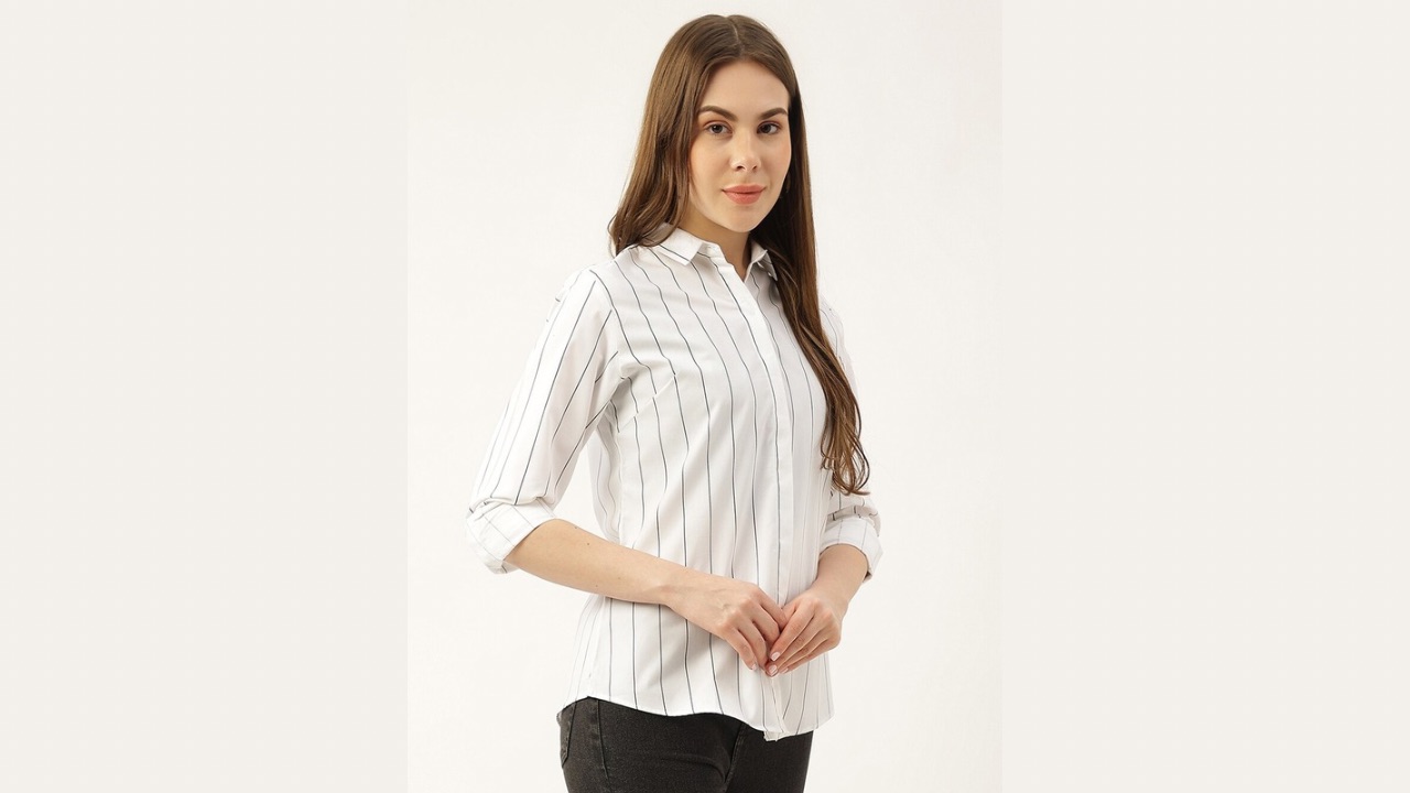 Hancock Vertical Striped Slim Fit Casual Pure Cotton Shirt