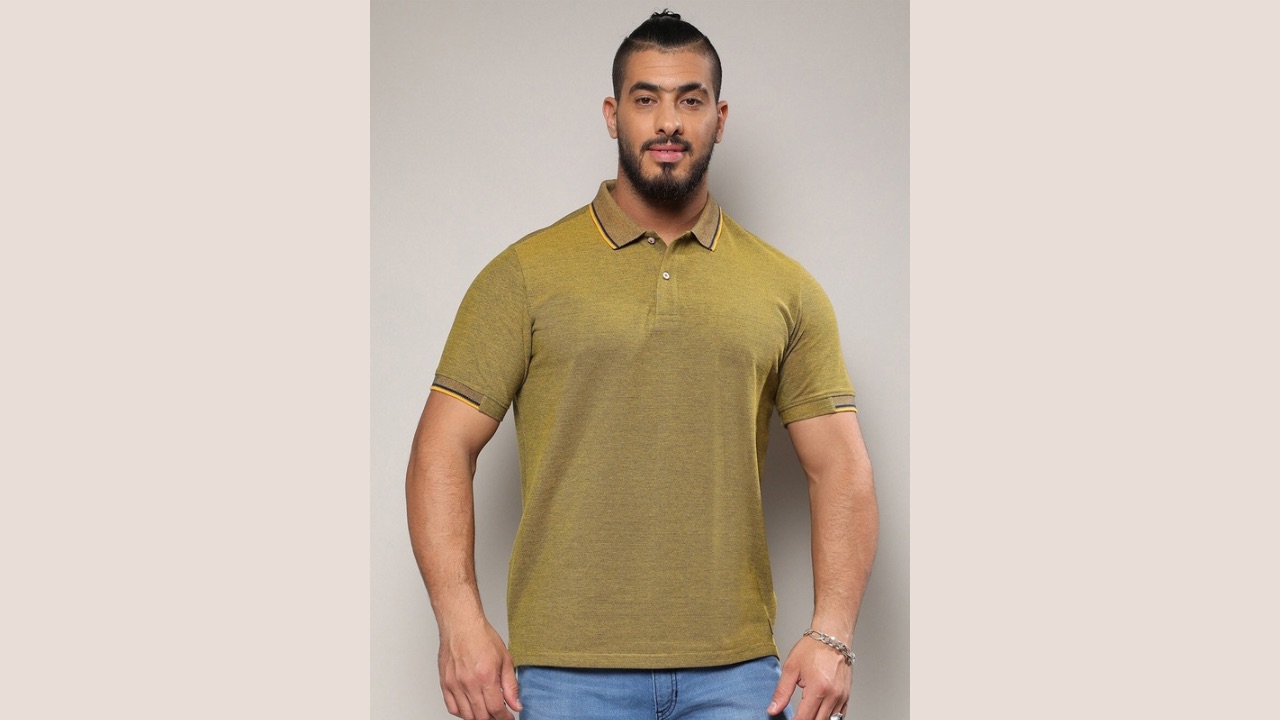 Instafab Plus Cotton Polo Collar T-shirt
