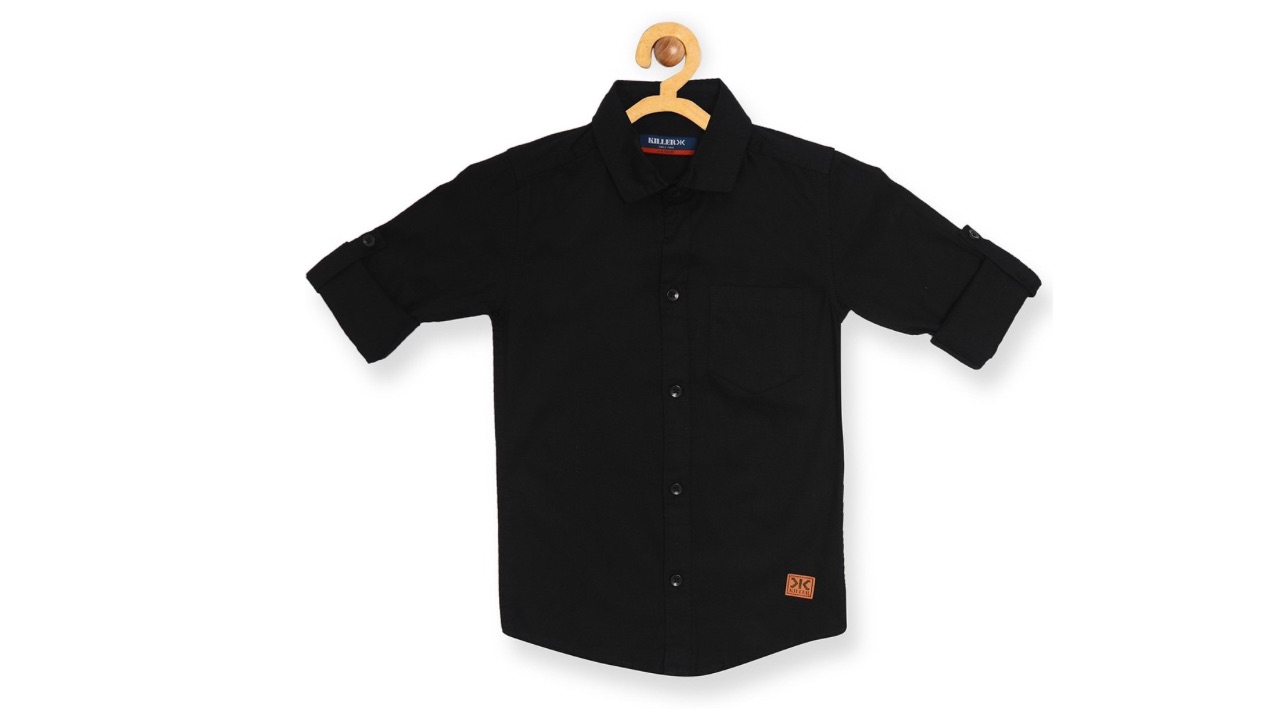 Killer Boys Straight Slim Fit Spread Collar Solid Cotton Casual Shirt