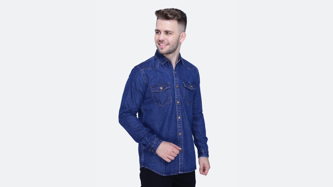 Kuons Avenue Men Denim Casual Shirt