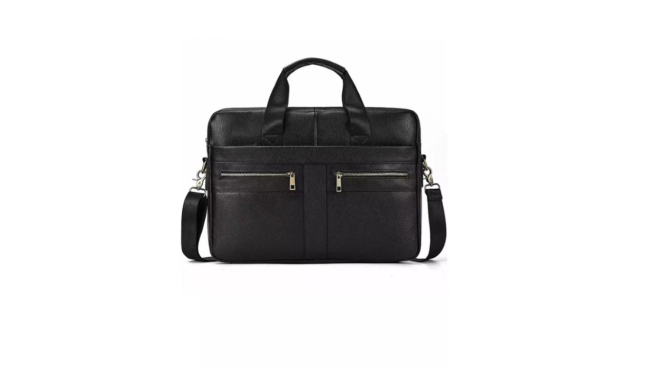 Lara Men's Classic Retro Cowhide Leather Crossbody Briefcases