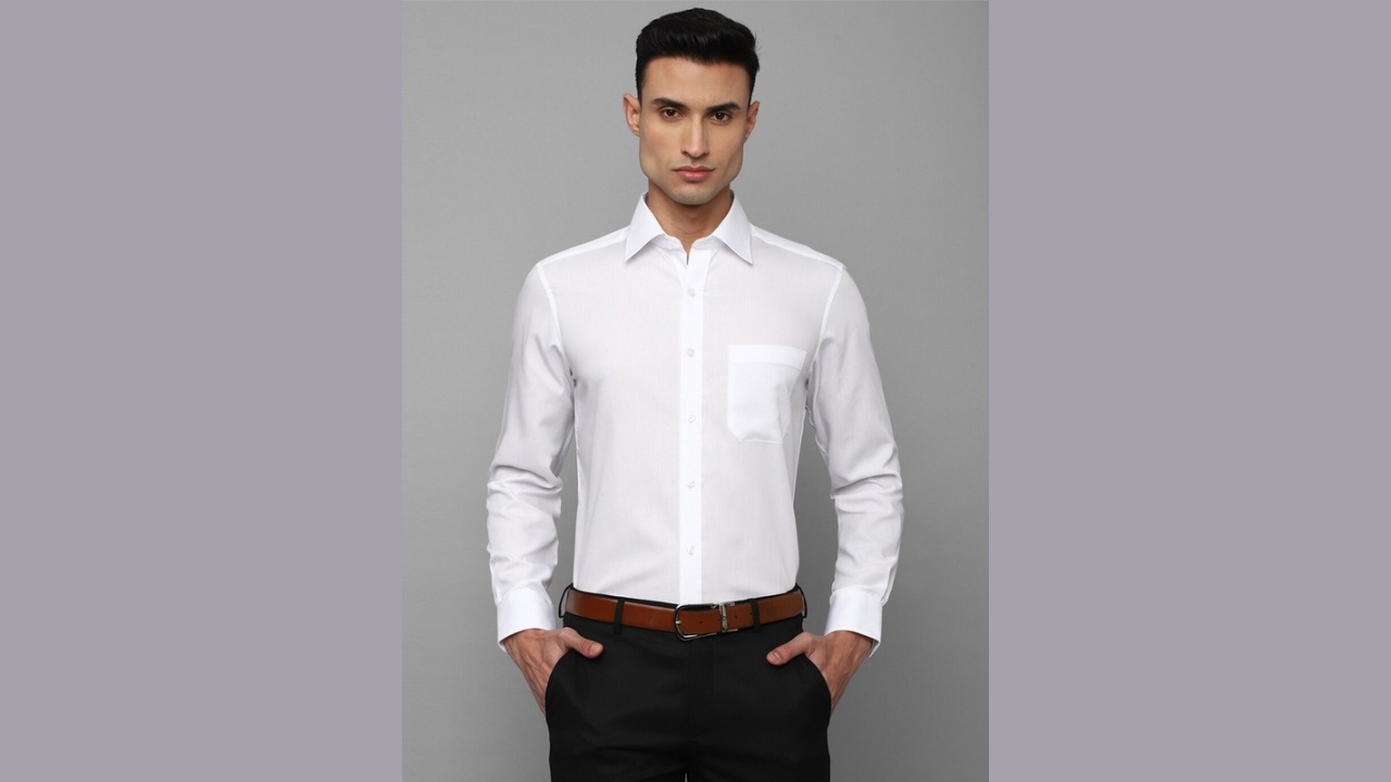 Louis Philippe Plus Size Cotton Formal Shirt