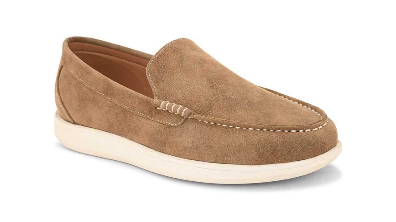 Mast & Harbour Men Round Toe Memory Foam Suede Loafers