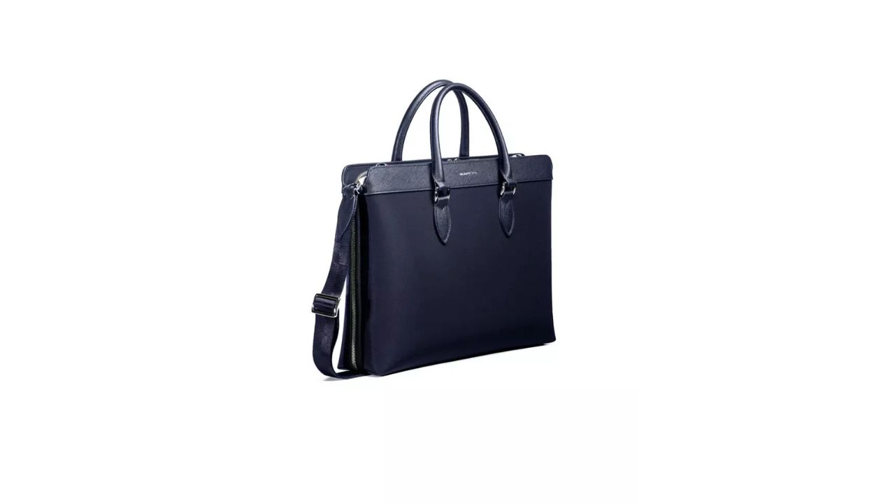 Maverick & Co Alpha Leather-Trimmed Briefcase
