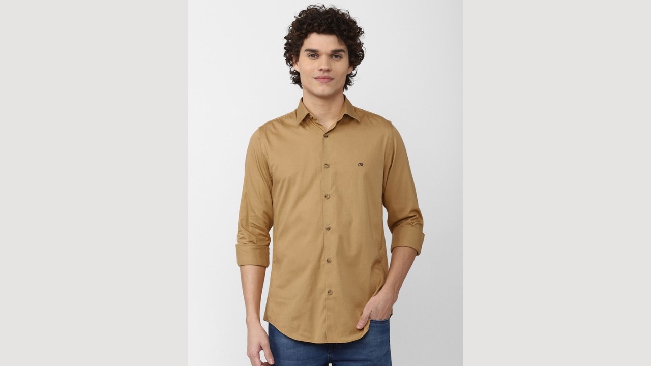 Peter England Casuals Men Slim Fit Casual Cotton Shirt