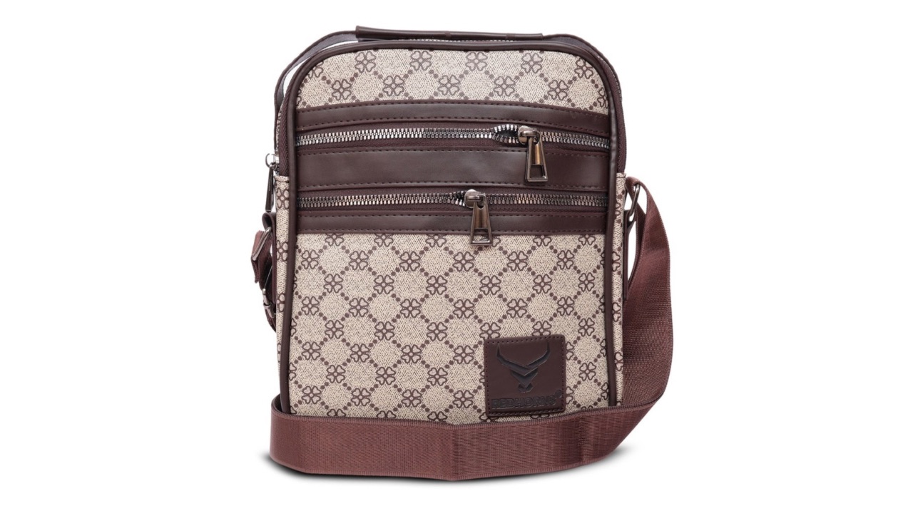 REDHORNS Geometric Printed Structured Crossbody Sling Bag