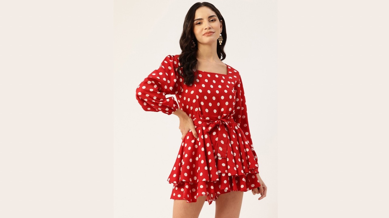 Sleek Italia Printed Layered Playsuit