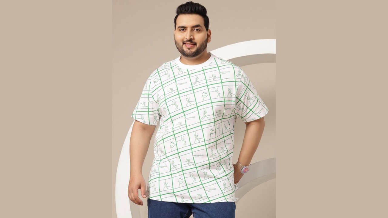 Sztori Plus Size Printed Pure Cotton T-shirt