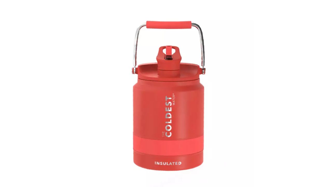 The Coldest Water Half Gallon (2L) Wide Mouth Insulated Sports Drinking Bottle Jug with Flip Top Lid