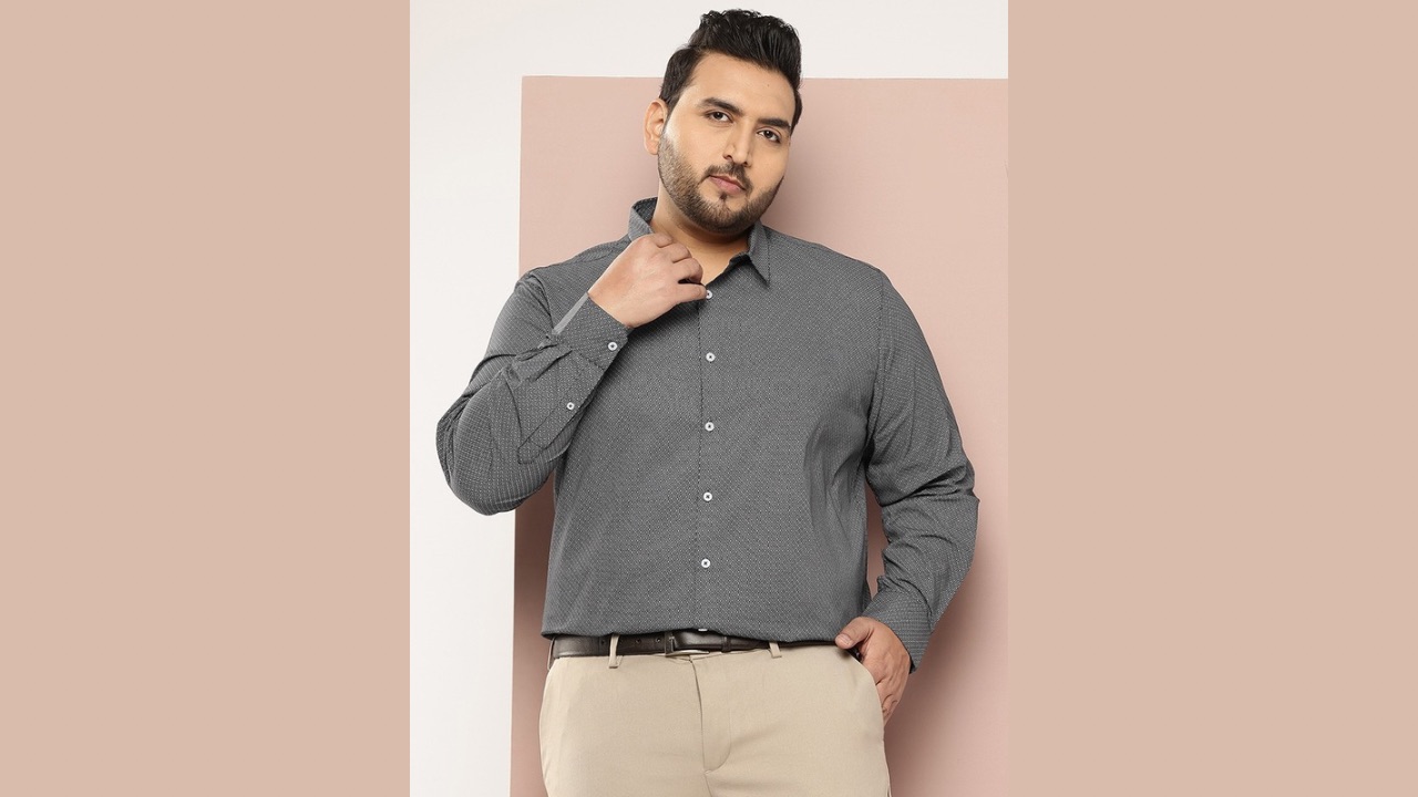 Thomas Scott Plus Size Premium Printed Pure Cotton Formal Shirt
