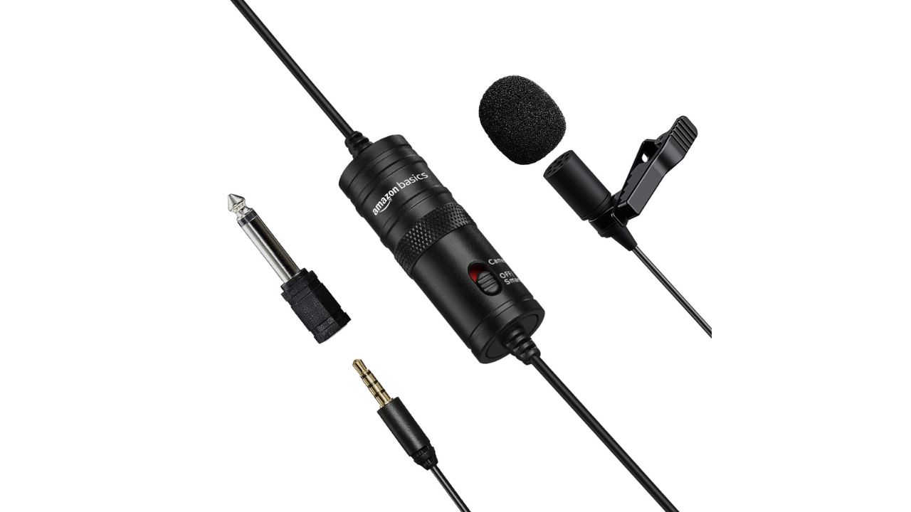 Amazon Basics Auxiliary Omnidirectional Lavalier Condenser Microphone