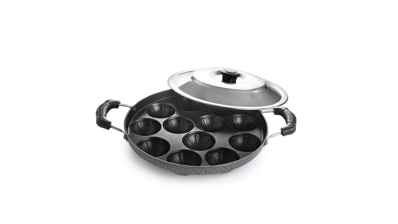CELLO Non-Stick 12 Cavity Grill Appam Patra