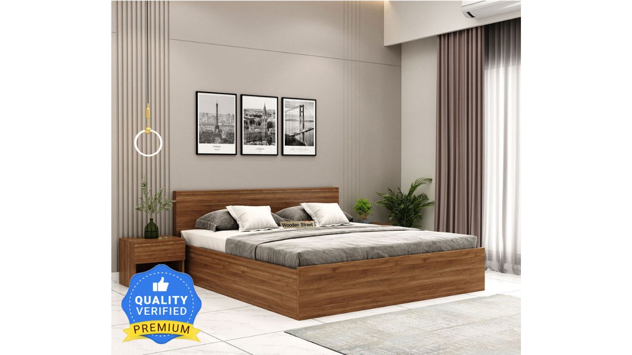 Wooden Street Harper Premium Queen Size Platform Bed