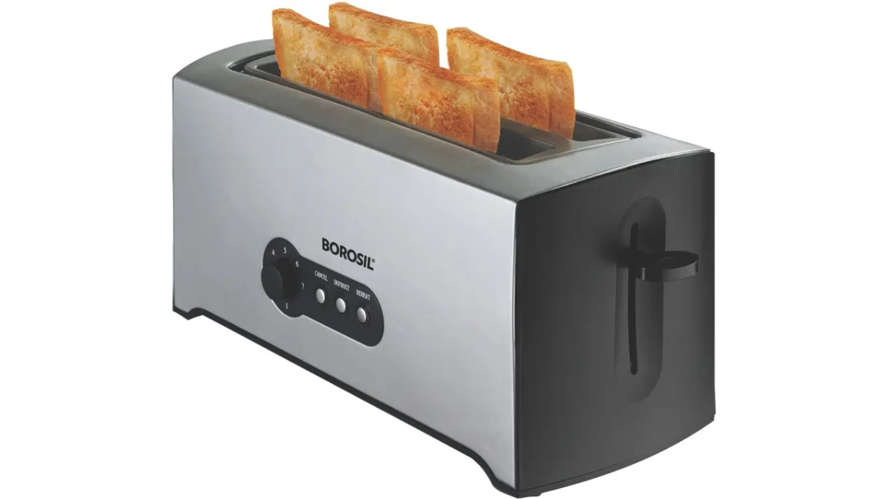 Borosil Krispy 4-Slice Pop-Up Toaster