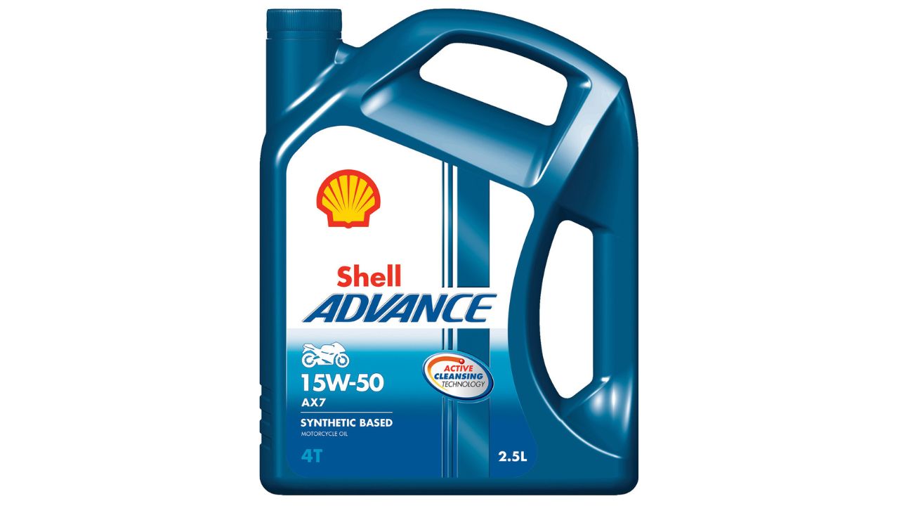 Shell Advance 4T AX7 15W-50 API SM Synthetic Blend Engine Oil