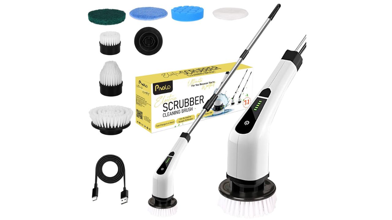 Pivalo 7-in-1 Cordless Electric Spin Scrubber