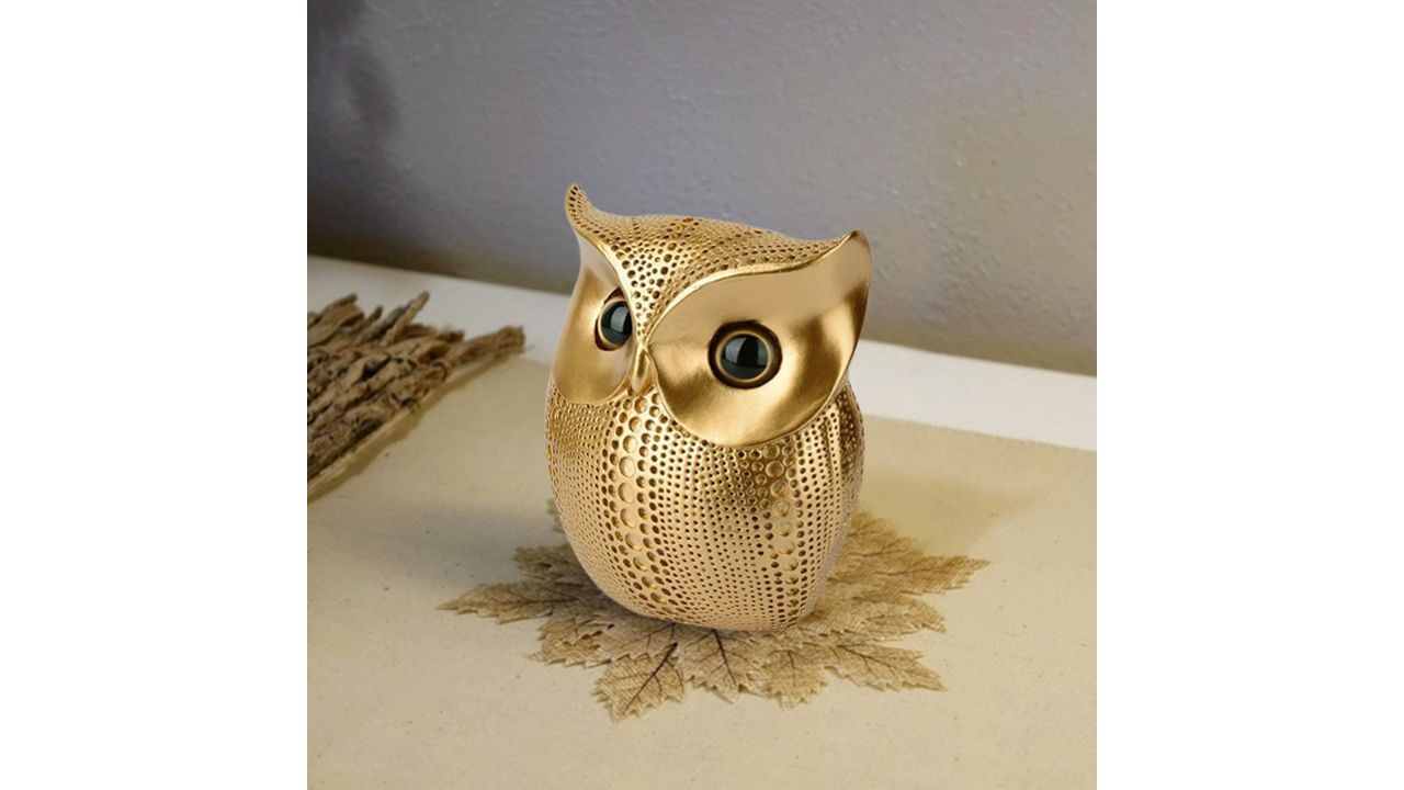 Xtore Modern Classy Lucky Owl Resin Art Figure