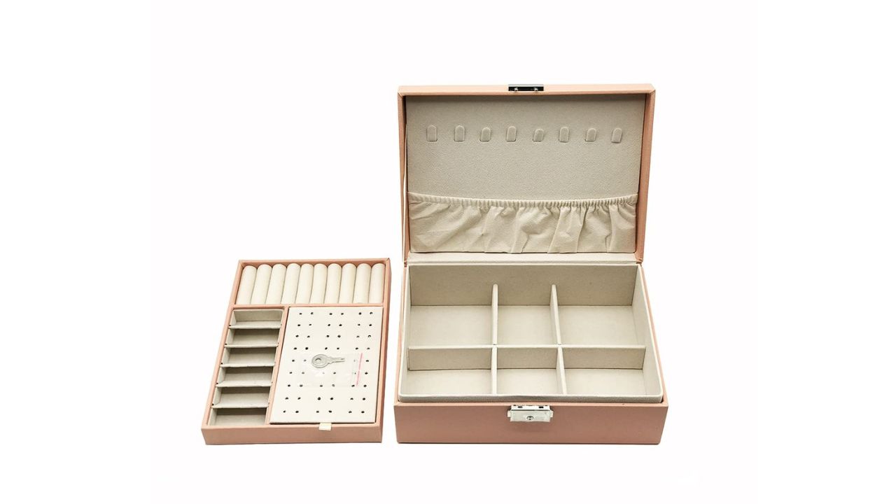 NOSCOMP Faux Leather Organizer Box