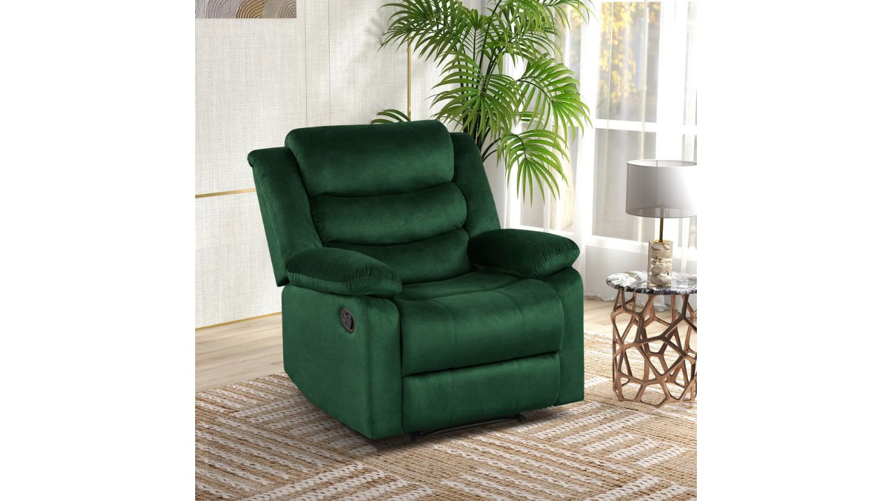 JordyBlue La-Z-Bird Soft Fabric Manual Recliner