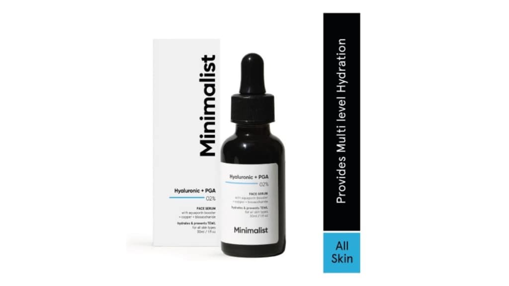 Hydrated skin with Minimalist Hyaluronic Acid Serum