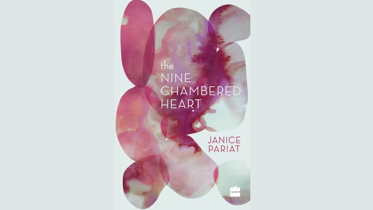 Elegant book cover of Nine Chambered Heart with minimalist design and delicate heart motif