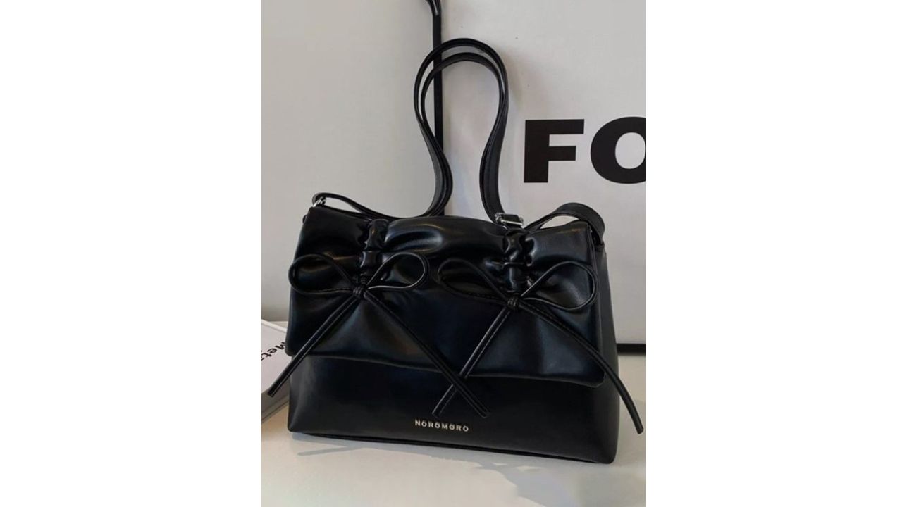 StyleCast Black Structured Shoulder Bag