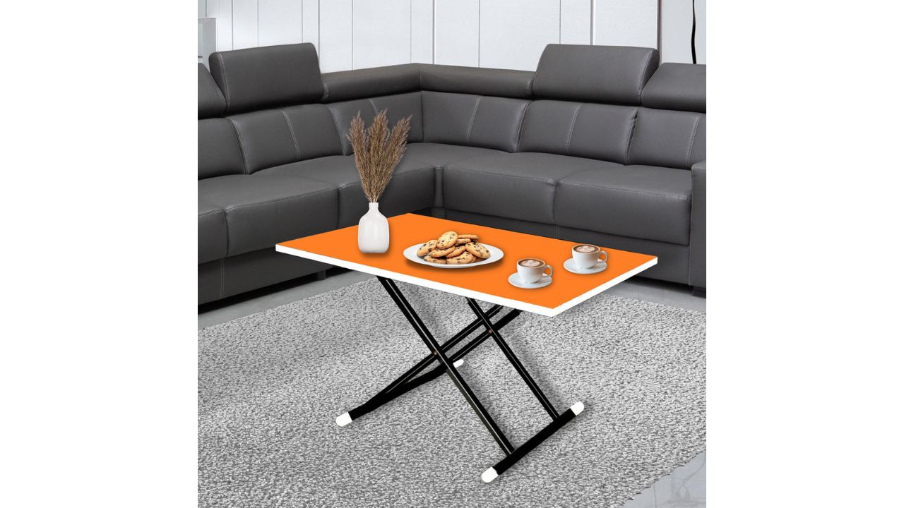 EuroQon Foldable Dual Height Adjustable Coffee Table