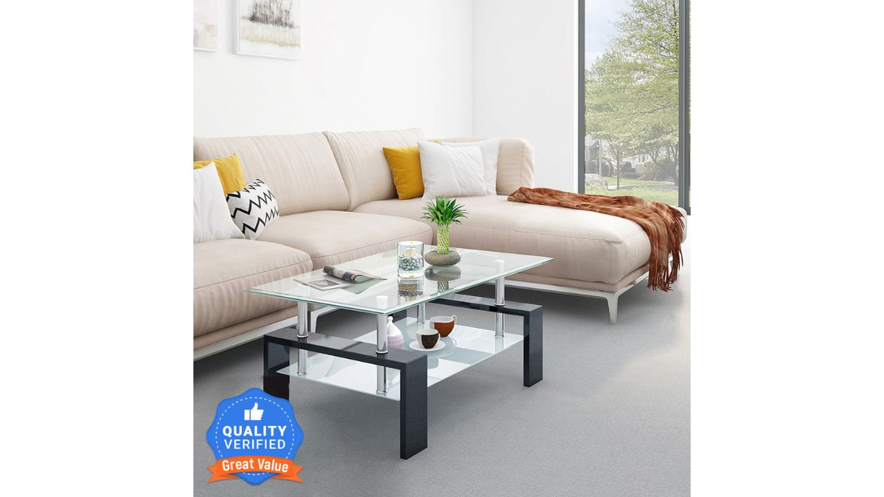 Flipkart Perfect Homes Dorn Glass Coffee Table