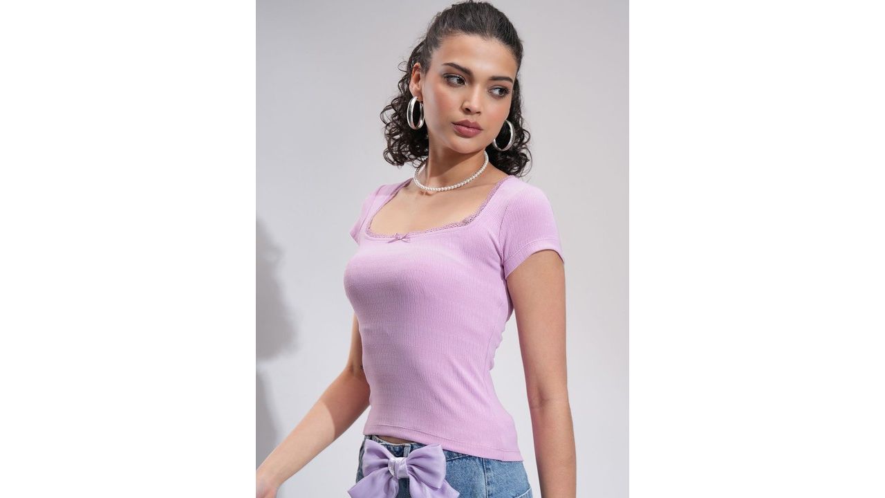 Basics by Tokyo Talkies Women Fitted Cotton Crop Top