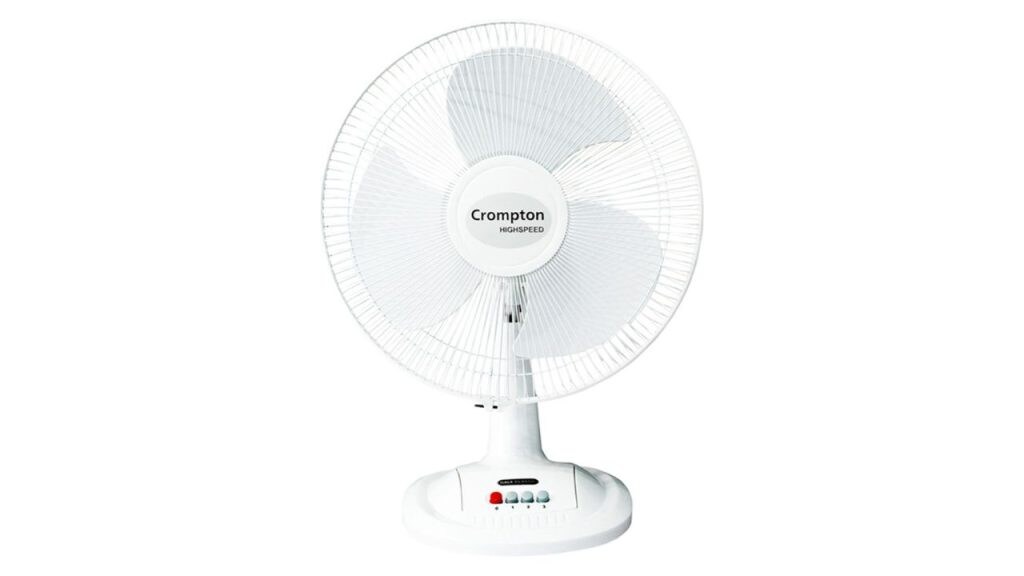 Crompton TF Hispeed Gale Classic 16 KD White 400 mm 3-Blade Table Fan