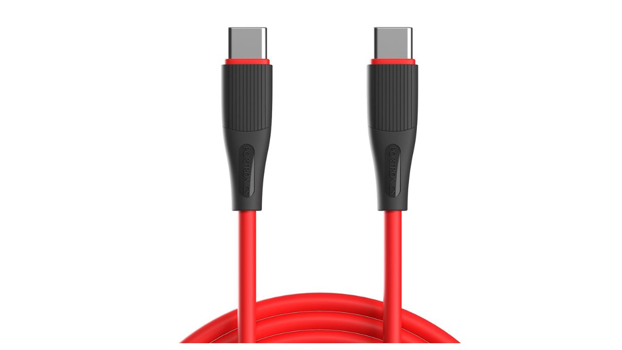 Portronics Silklink USB-C Cable - Fast Charging for Smartphones and Devices