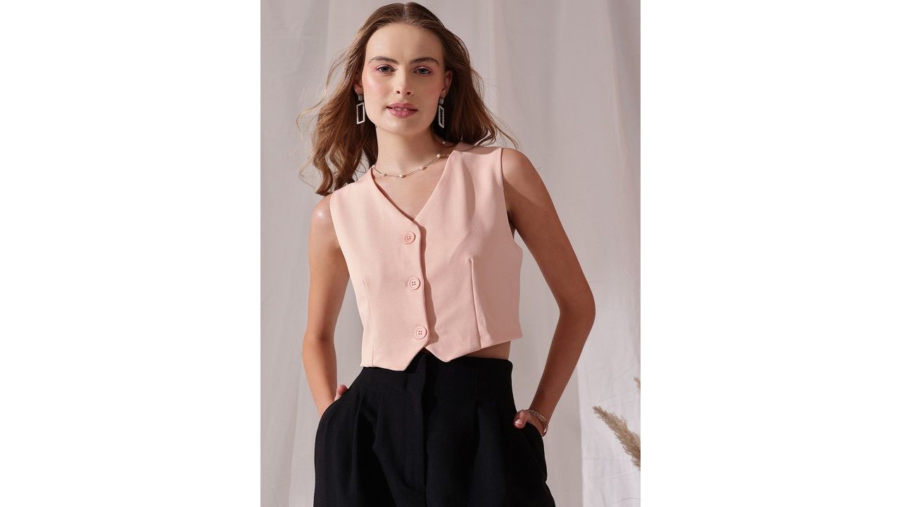 Street 9 V-Neck Sleeveless Waistcoat