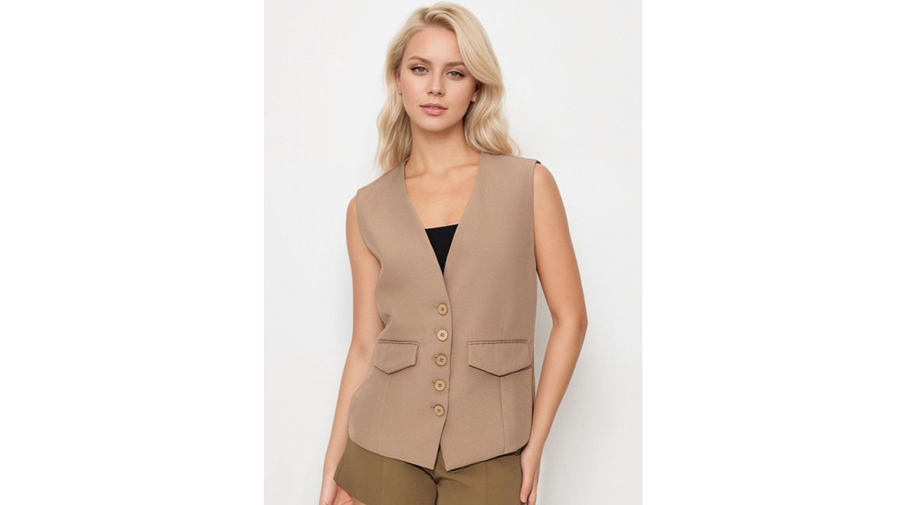 Stylecast Woven Sleeveless Waistcoat