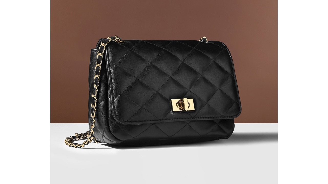 Accessorize Textured Synthetic Leather Structured Quilted Sling Bag