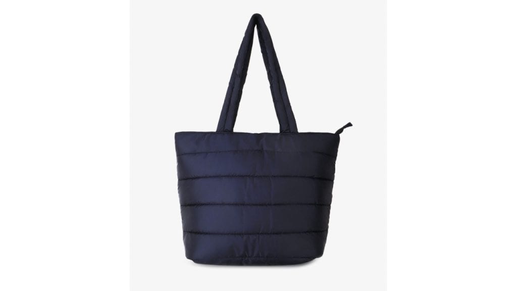 Anekaant Striped Structured Tote Bag With Quilted