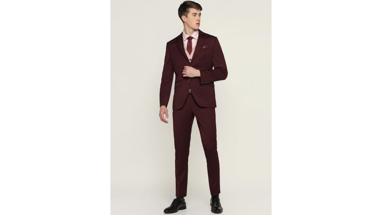 Blackberrys Men Slim Fit 3-Piece Formal Suits