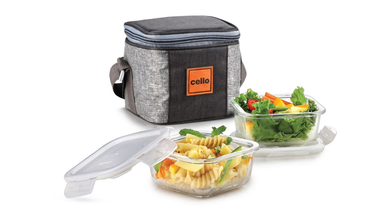 CELLO Glassy Square Lunch Box Set