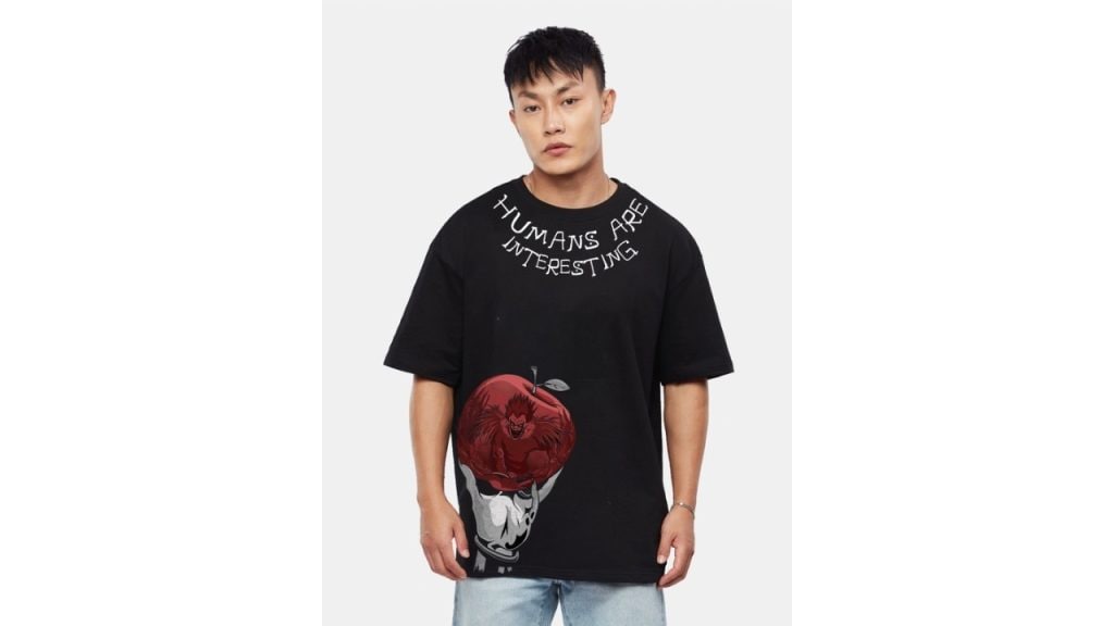 Crazymonk Unisex Anime Son of Shinigami Printed Oversized Cotton T-shirt