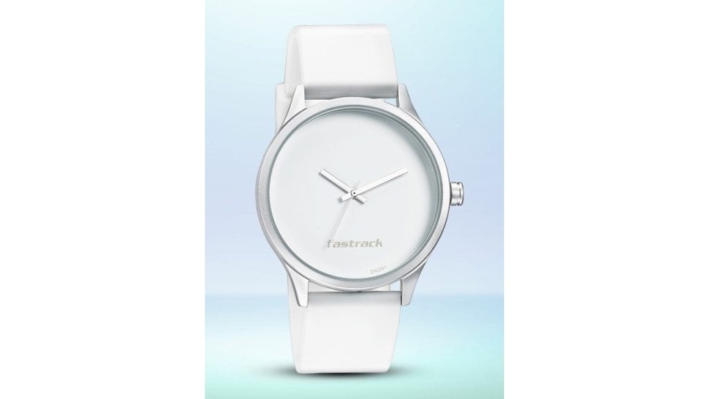 Fastrack Unisex White Aluminium Dial & White Straps Analogue Watch 68031AP10
