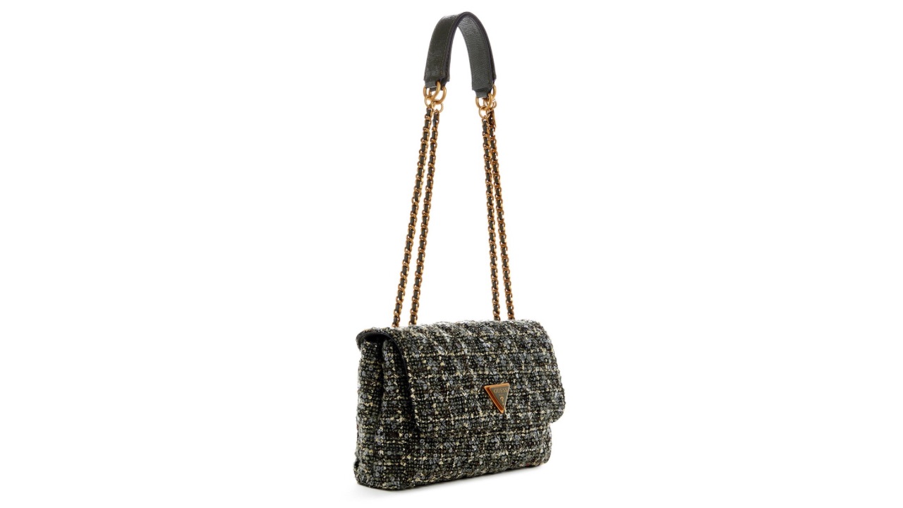 GUESS Self Checked Structured Shoulder Bag