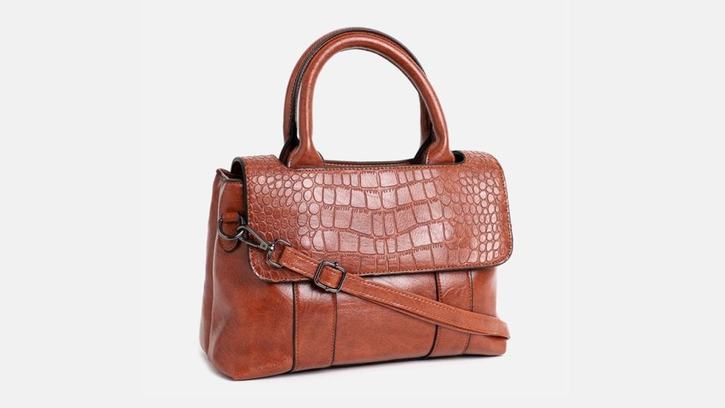 HAUTE SAUCE by Campus Sutra Brown Structured Handheld Bag