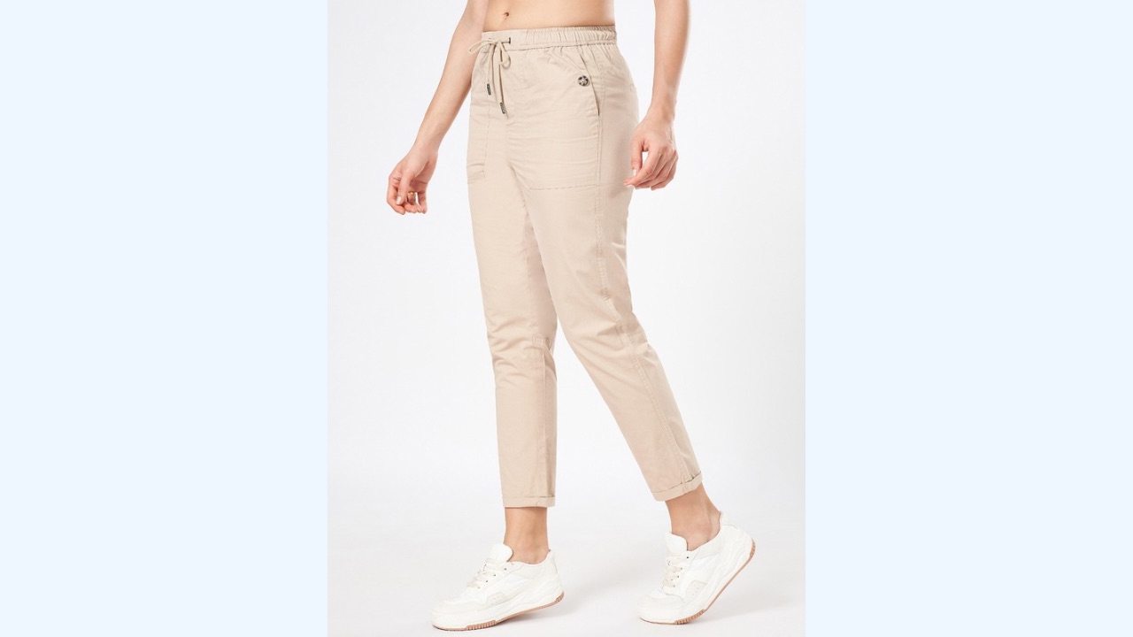 Honey by Pantaloons Women Solid Cotton Trousers