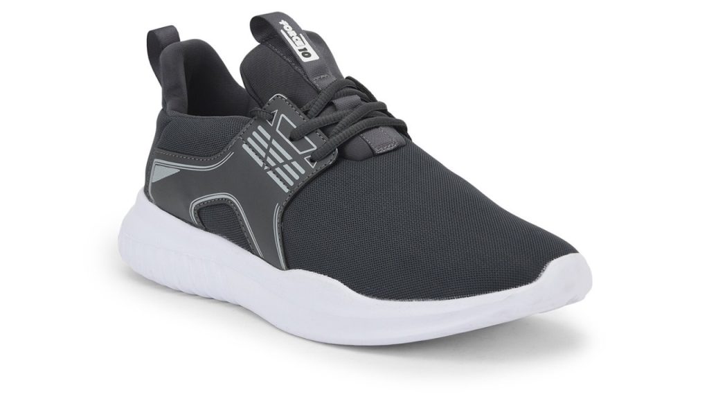 Liberty Men Grey Mesh Walking Non-Marking Shoes