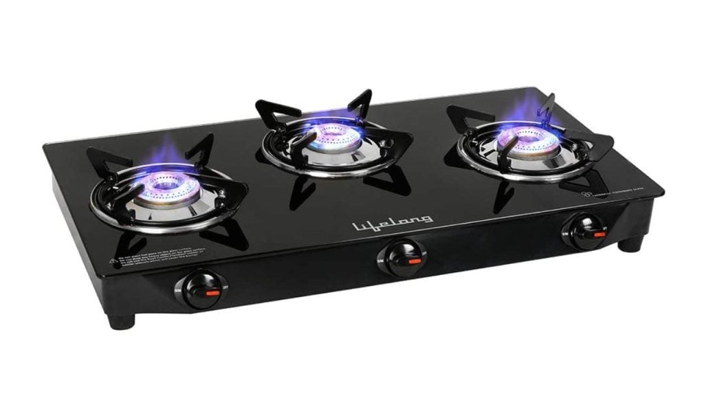 Lifelong 3 Burner Gas Stove Top for Kitchen