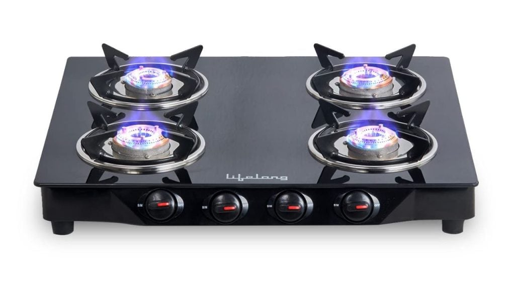 Lifelong Glass Top Gas Stove