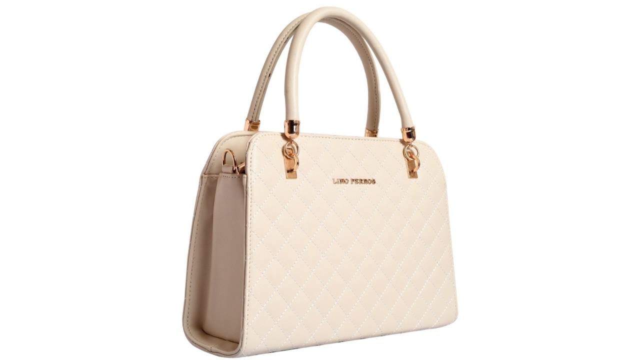 Lino Perros Off-White Quilted Handheld Bag