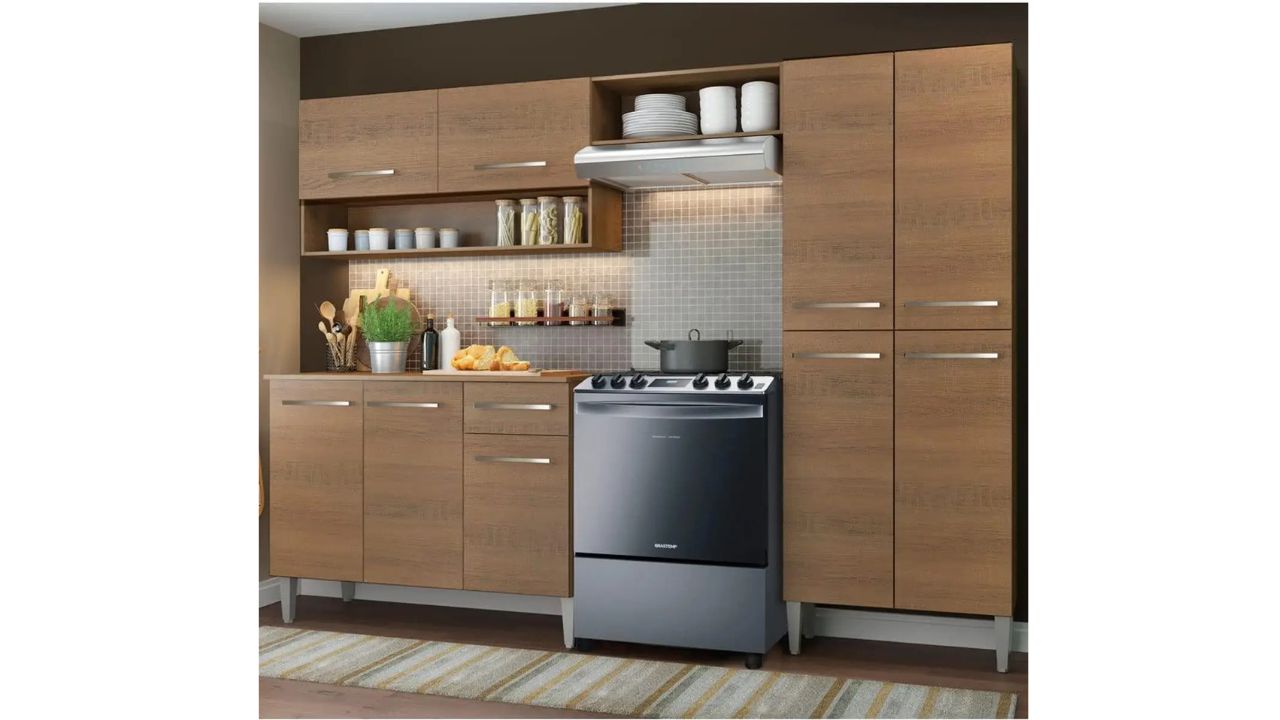 Madesa Kitchen Emilly Engineered Wood Kitchen Cabinet