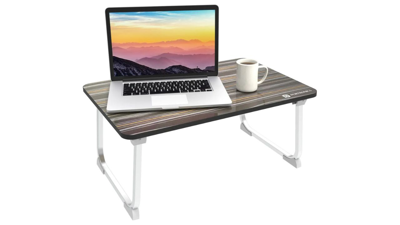 Portronics My Buddy J Wood Portable Laptop Table