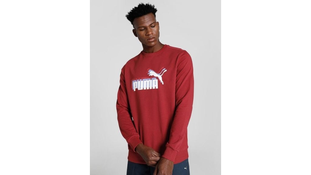 Puma Men Graphic Printed Cotton Crew-Neck Sweatshirt
